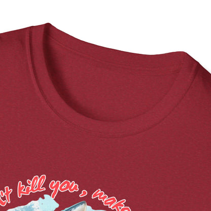 Jawsome Strength Tee: Sharks Will Kill You – Survival Humor Shirt