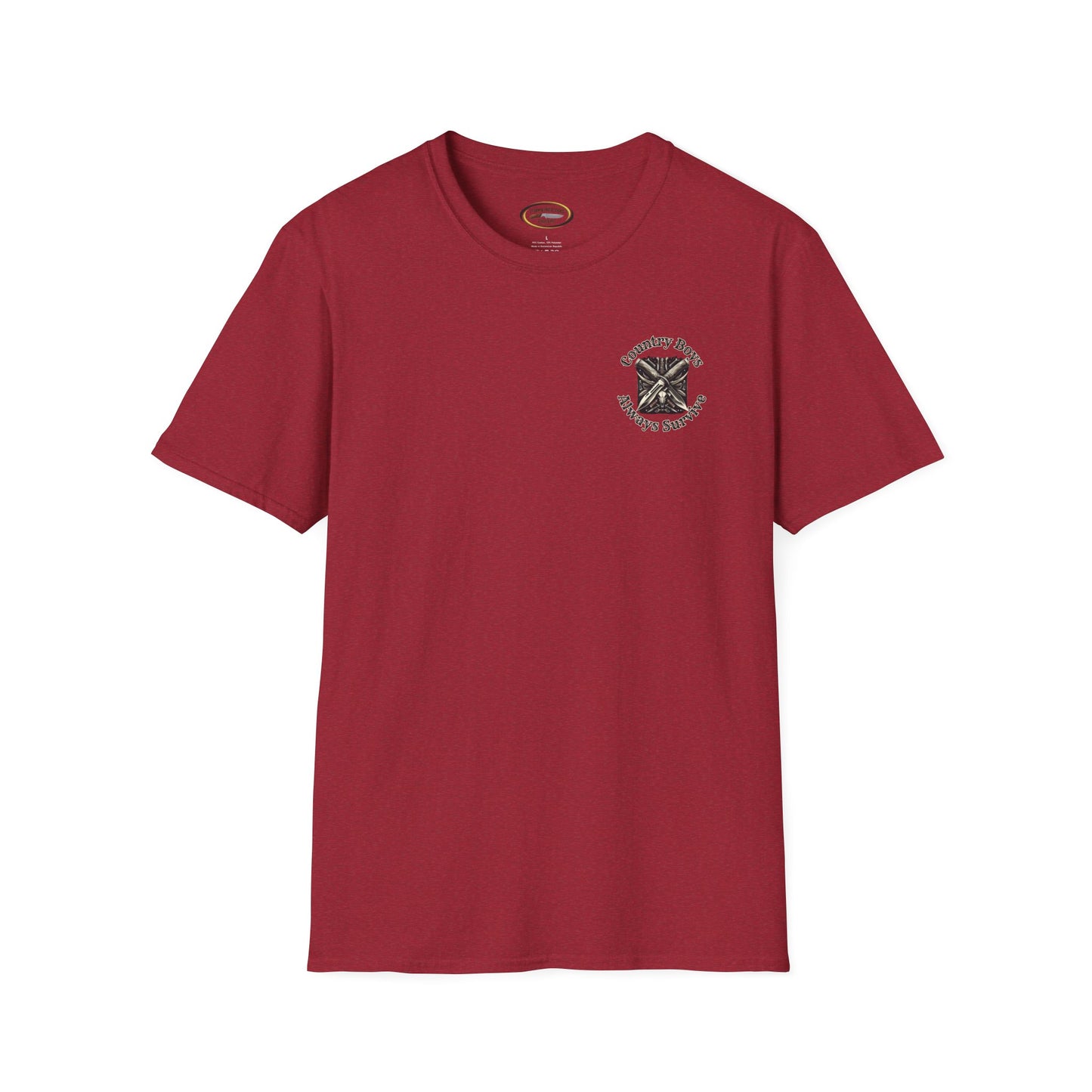 Unisex ‘Country Boys Always Survive’ Tee - Soft Ring-Spun Cotton, Durable Twill Tape Shoulders, Ethically Made & Oeko-Tex Certified