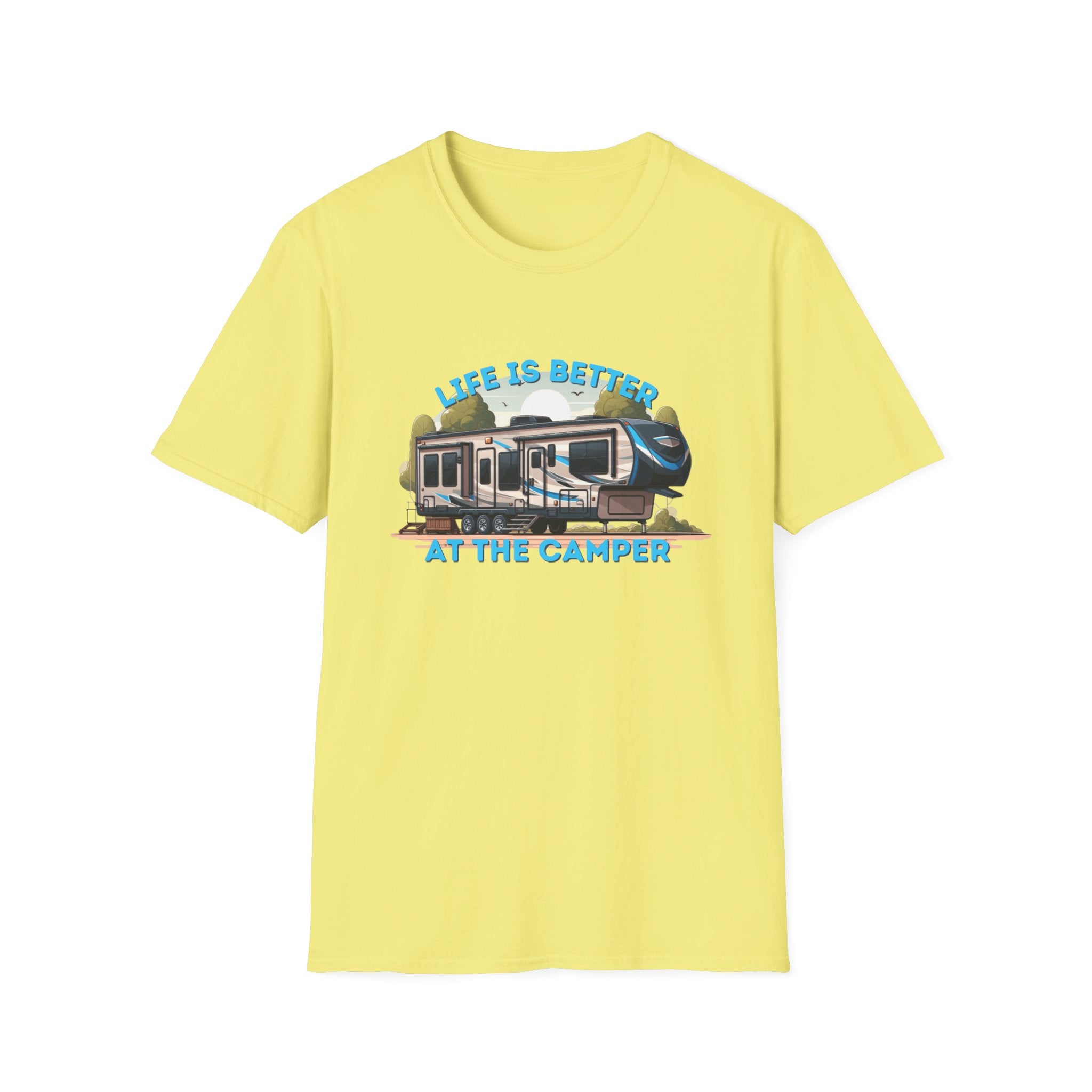 Campers Haven Cotton Tee: Eco-Friendly, Seamless Design, Lightweight Outdoor Comfort