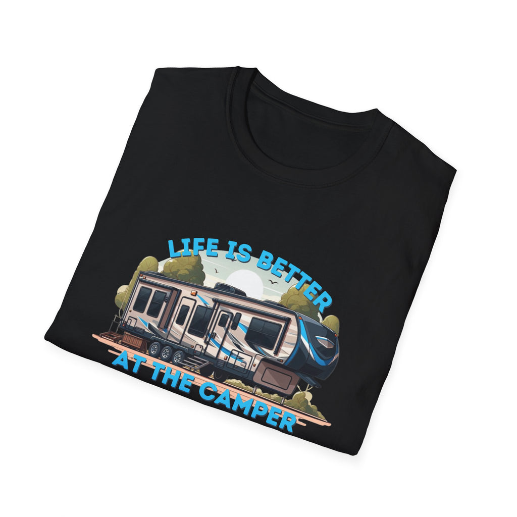 Campers Haven Cotton Tee: Eco-Friendly, Seamless Design, Lightweight Outdoor Comfort