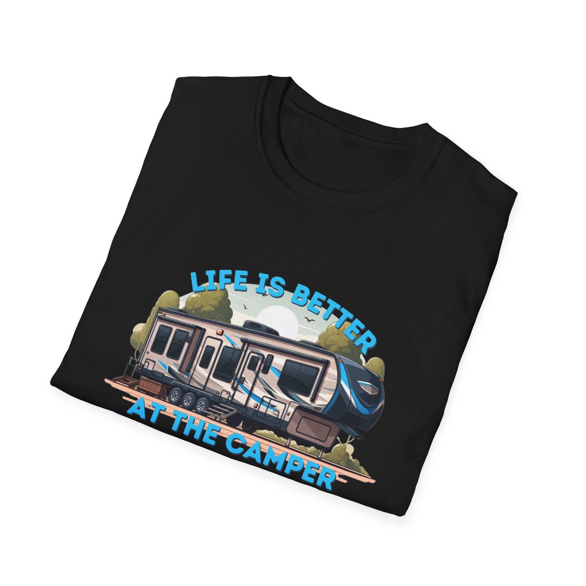 Campers Haven Cotton Tee: Eco-Friendly, Seamless Design, Lightweight Outdoor Comfort