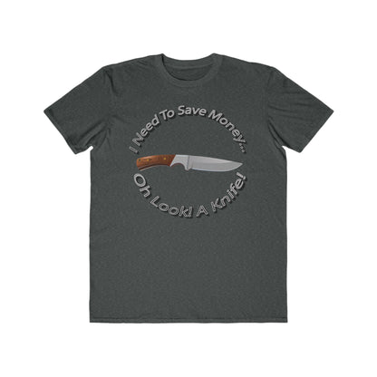 Mens Humor Tee - Save Money or Buy a Knife? - 100% Cotton Lightweight Shirt