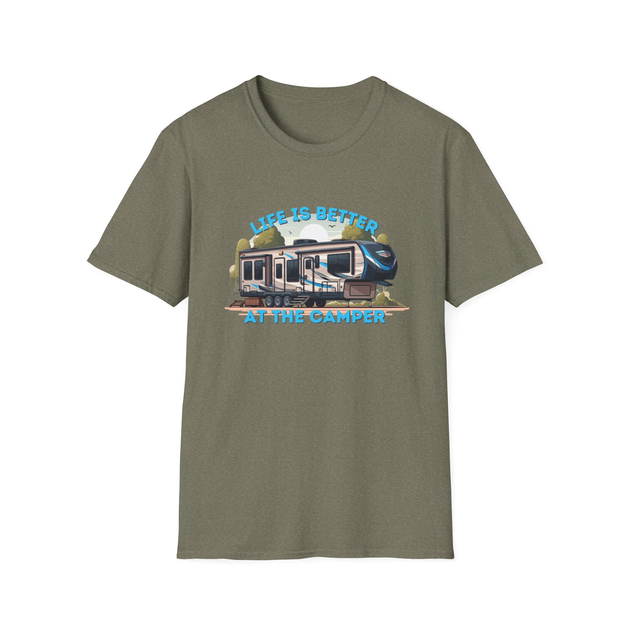 Campers Haven Cotton Tee: Eco-Friendly, Seamless Design, Lightweight Outdoor Comfort