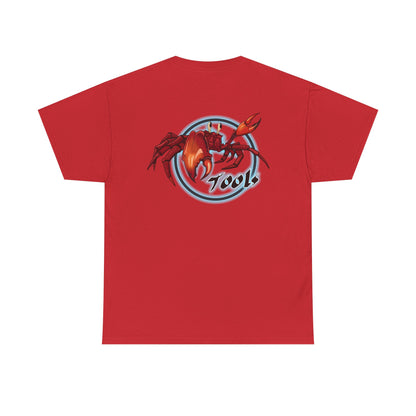 Crab-Themed Unisex Heavy Cotton Tee - Fun Seafood T-Shirt, Beach Wear, Summer Party, Ocean Lover Gift, Casual Style