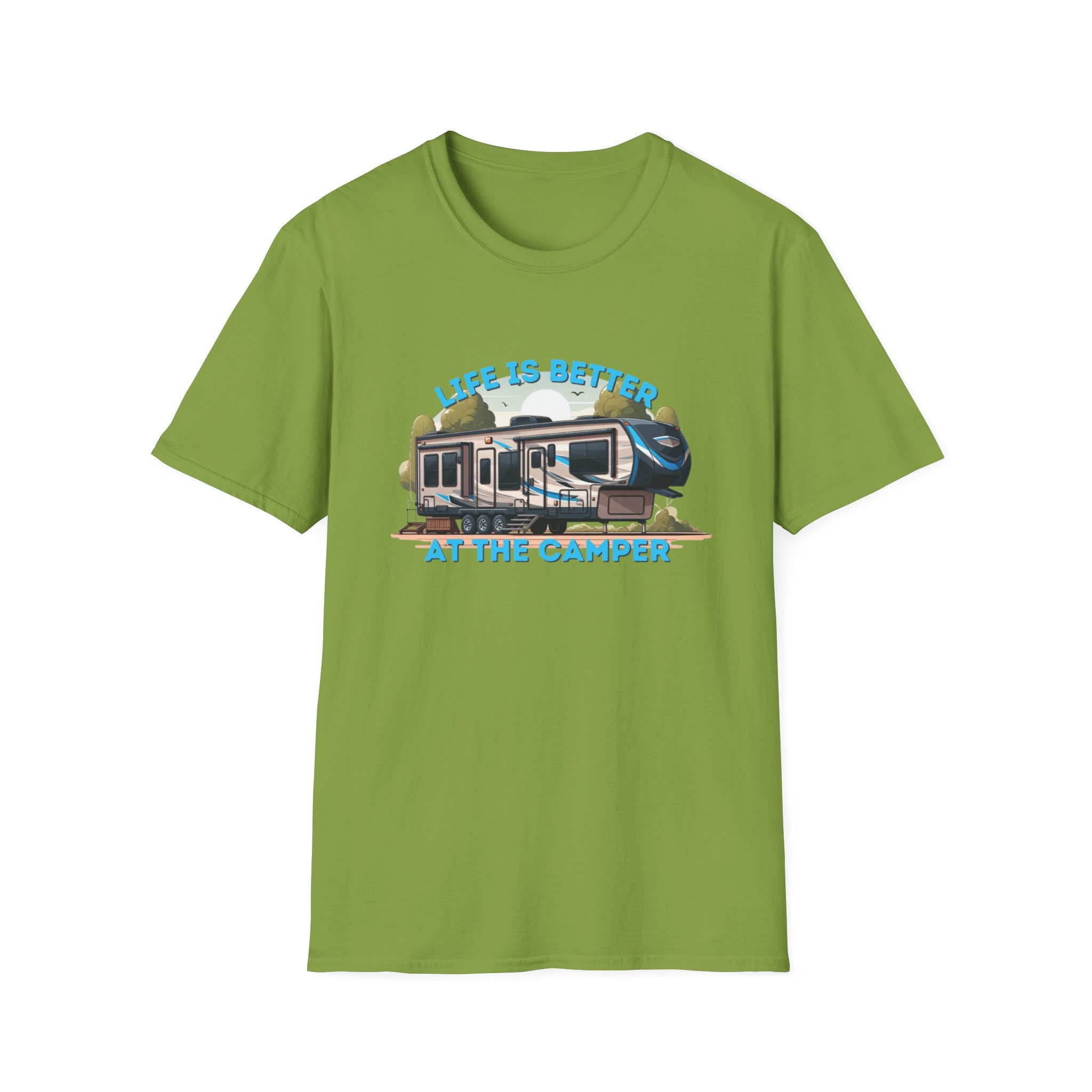 Campers Haven Cotton Tee: Eco-Friendly, Seamless Design, Lightweight Outdoor Comfort