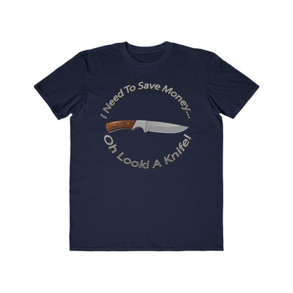 Mens Humor Tee - Save Money or Buy a Knife? - 100% Cotton Lightweight Shirt