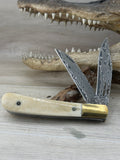 San Mi Damascus Trapper – Natural Camel Bone