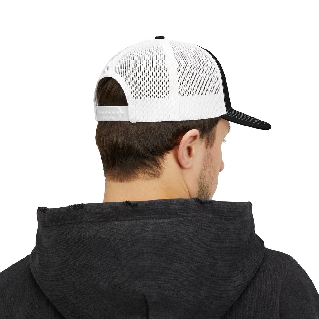 Embroidered Snapback Trucker Cap, Stylish Cap for Outdoor Enthusiasts, Unique Gift for Him, Custom Hat for Events, Casual Everyday Wear