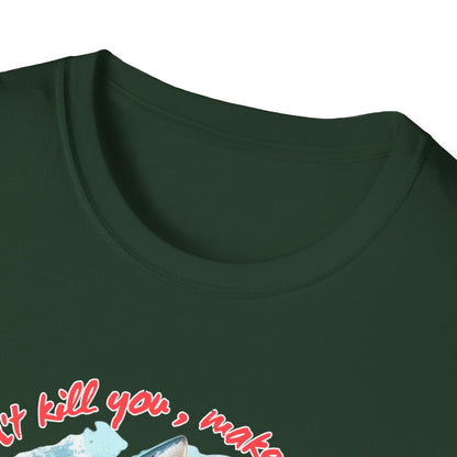 Jawsome Strength Tee: Sharks Will Kill You – Survival Humor Shirt