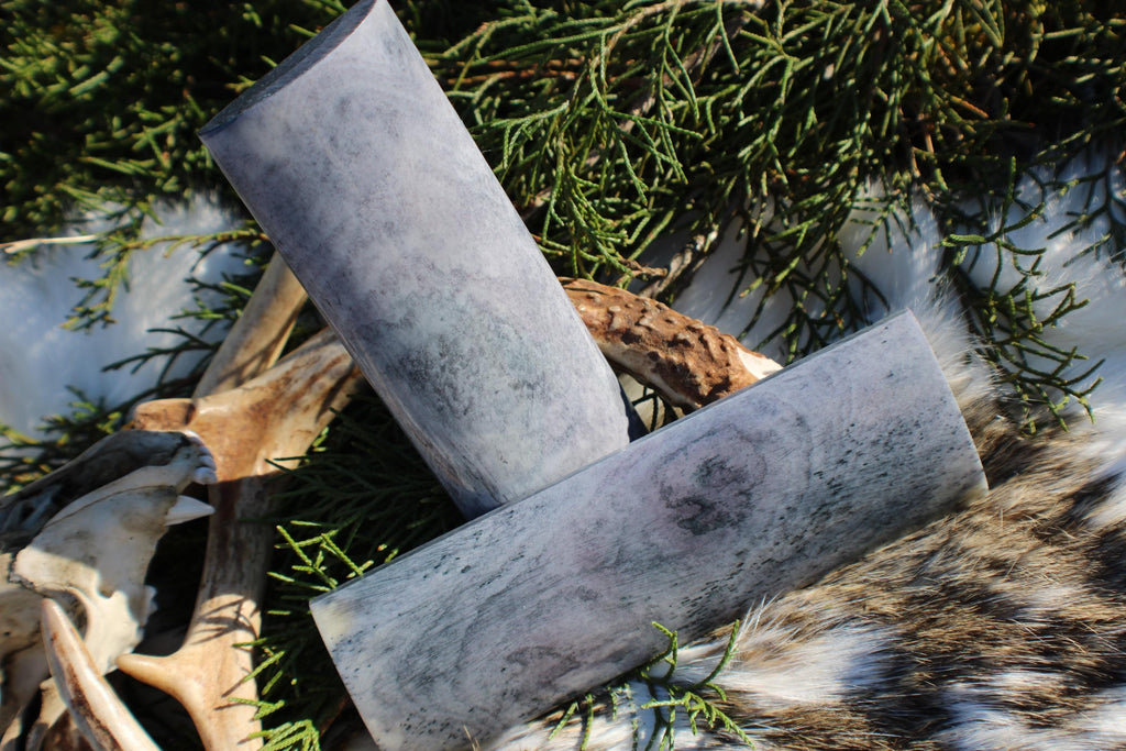Black Dyed Camel Bone Knife Handle Slabs: Polished Custom Knife Blanks