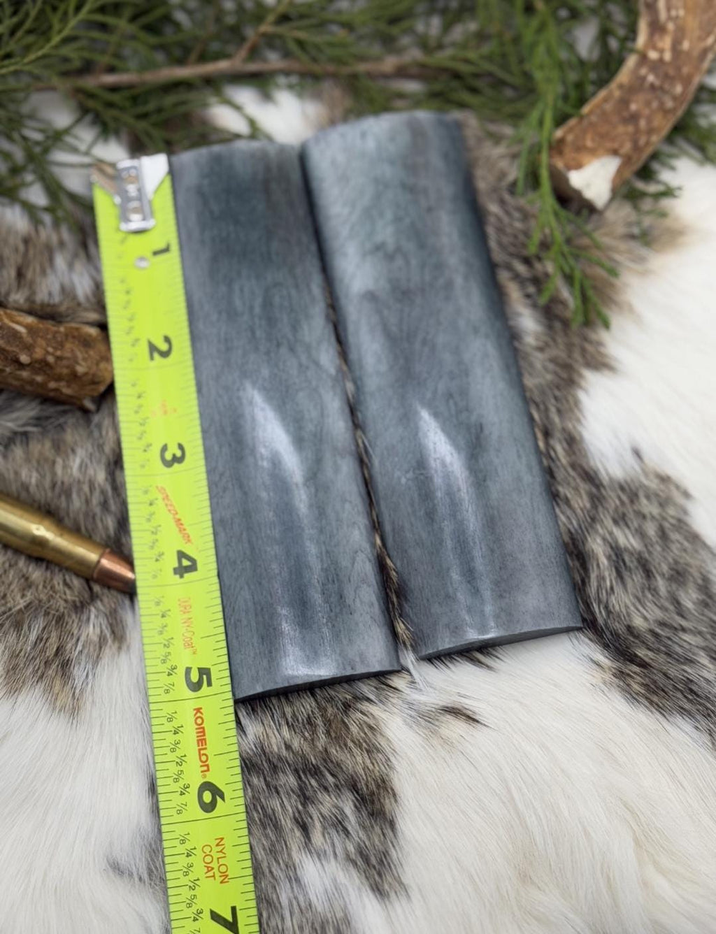 Dark Green Camel Bone Knife Handle Scales: Custom Craft Supply