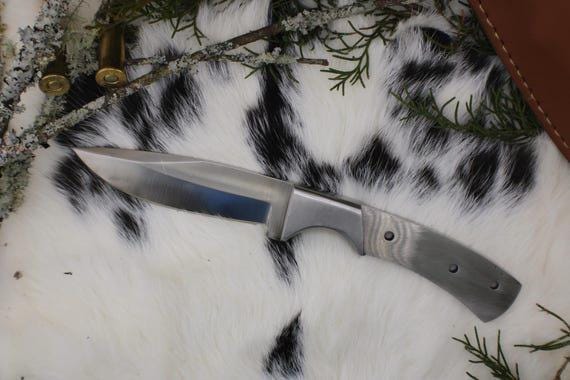 DIY Skinner Knife Making blank: 440C Steel Blade, Leather Sheath