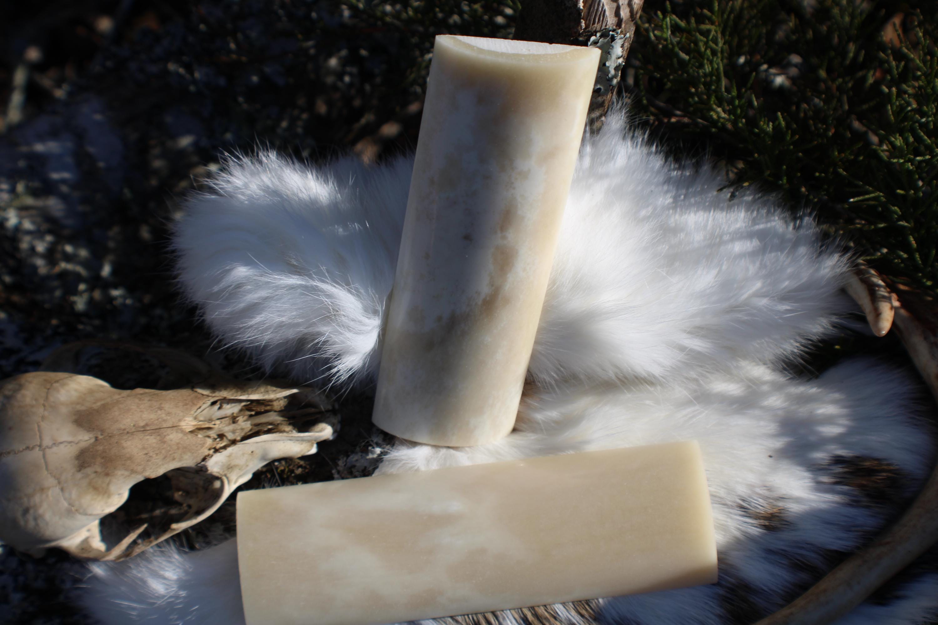 Natural Camel Bone Knife Scales  Organic Cream Handle Material (5" x 1.5" x 1/4")