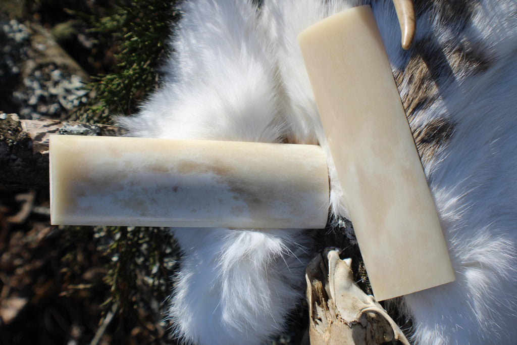 Natural Camel Bone Knife Scales  Organic Cream Handle Material (5" x 1.5" x 1/4")