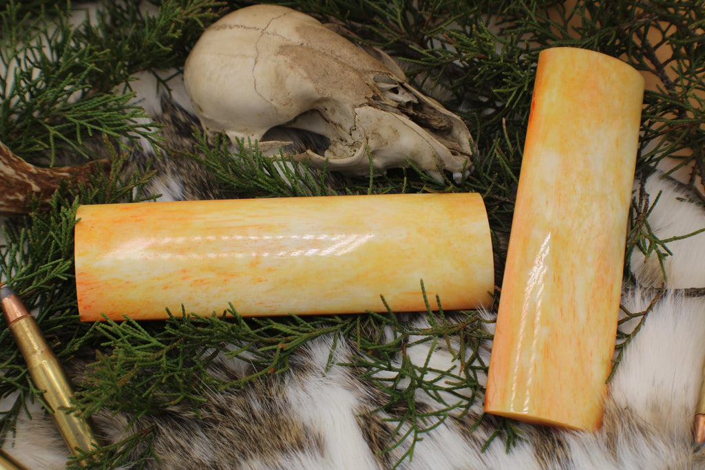 Aged Yellow Camel Bone Knife Scales  Vintage Antique Handle Material (5" x 1.5" x 1/4")