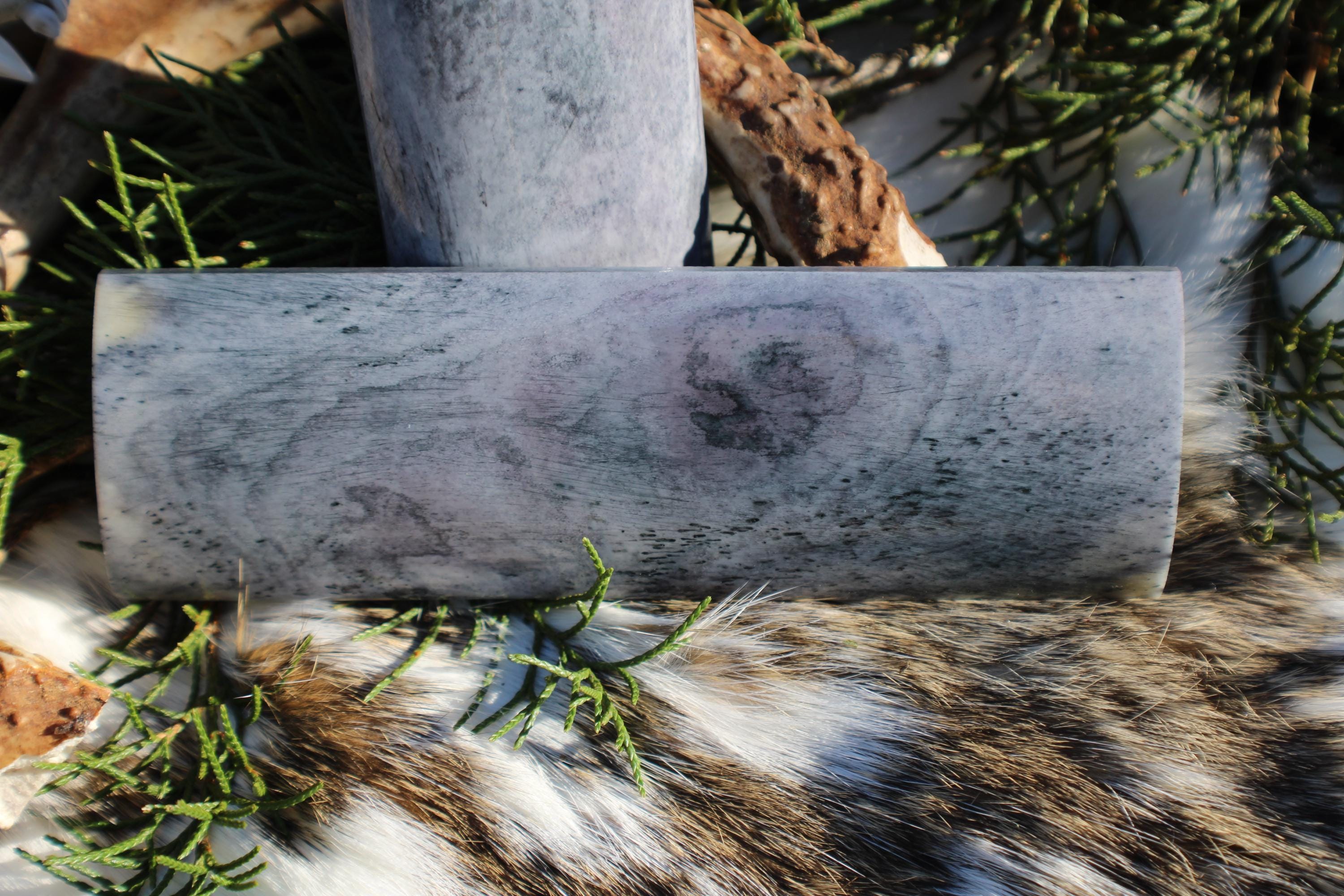 Black Dyed Camel Bone Knife Handle Slabs: Polished Custom Knife Blanks