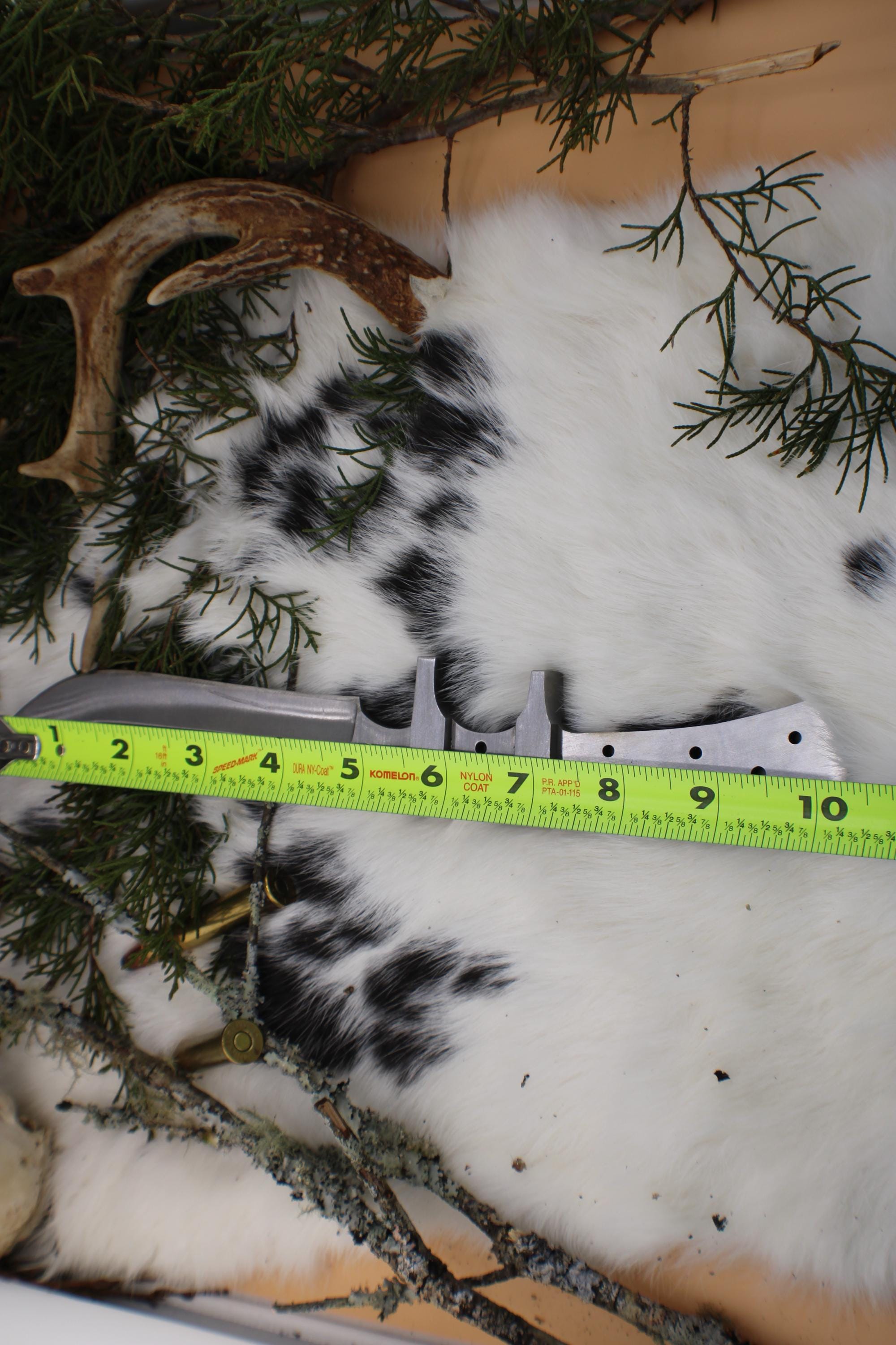 DIY Clip Point Hunting Knife Making Kit: 440C Blade, Bone/Horn Handle