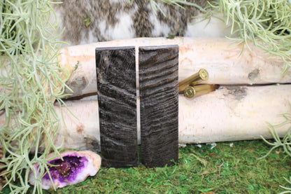 Black Ram Horn Knife Scales  Midnight Textured Handle Material (5" x 1.5" x 1/4")