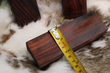 Asian Rosewood Knife Handle Block: Exotic Wood Scale, Bookmatched