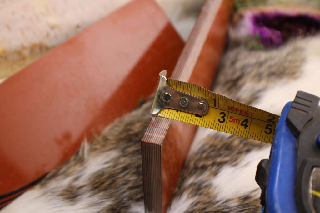 Knife Handle Pair Black and Burnt Orange G10 approximately 6.25x 2 x .25