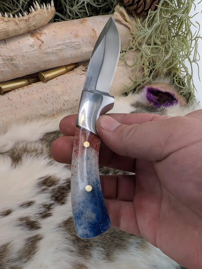 Handmade Donovan Byers Drop Point Knife | Leather Sheath Included | Unique Gift for Hunters & Collectors | Personalized gift for him | groom