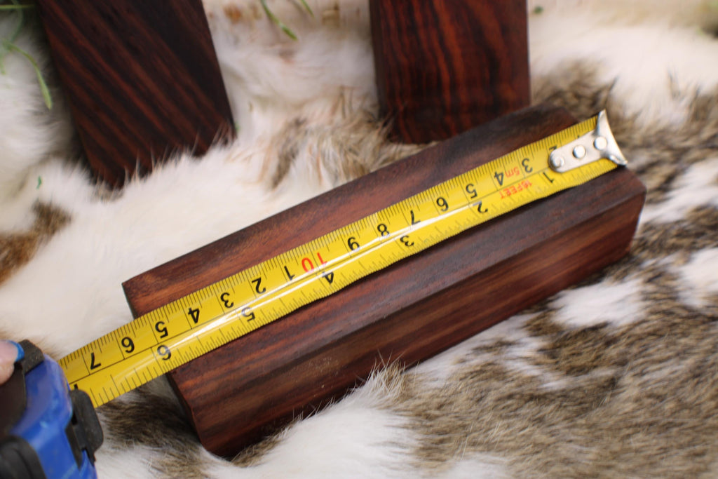 Asian Rosewood Knife Handle Block: Exotic Wood Scale, Bookmatched