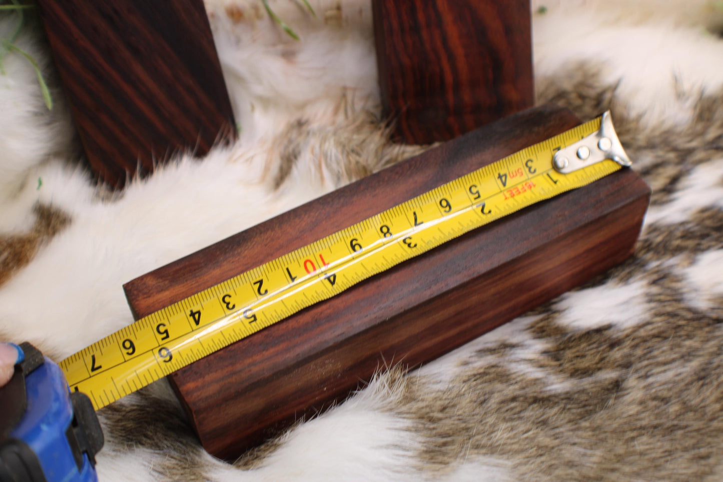 Asian Rosewood Knife Handle Block: Exotic Wood Scale, Bookmatched