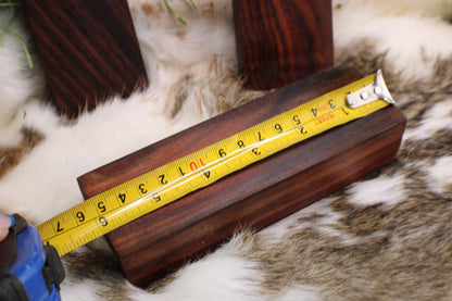 Asian Rosewood Knife Handle Block: Exotic Wood Scale, Bookmatched