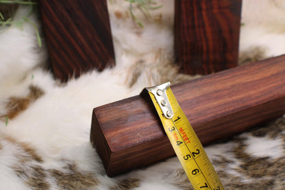 Asian Rosewood Knife Handle Block: Exotic Wood Scale, Bookmatched