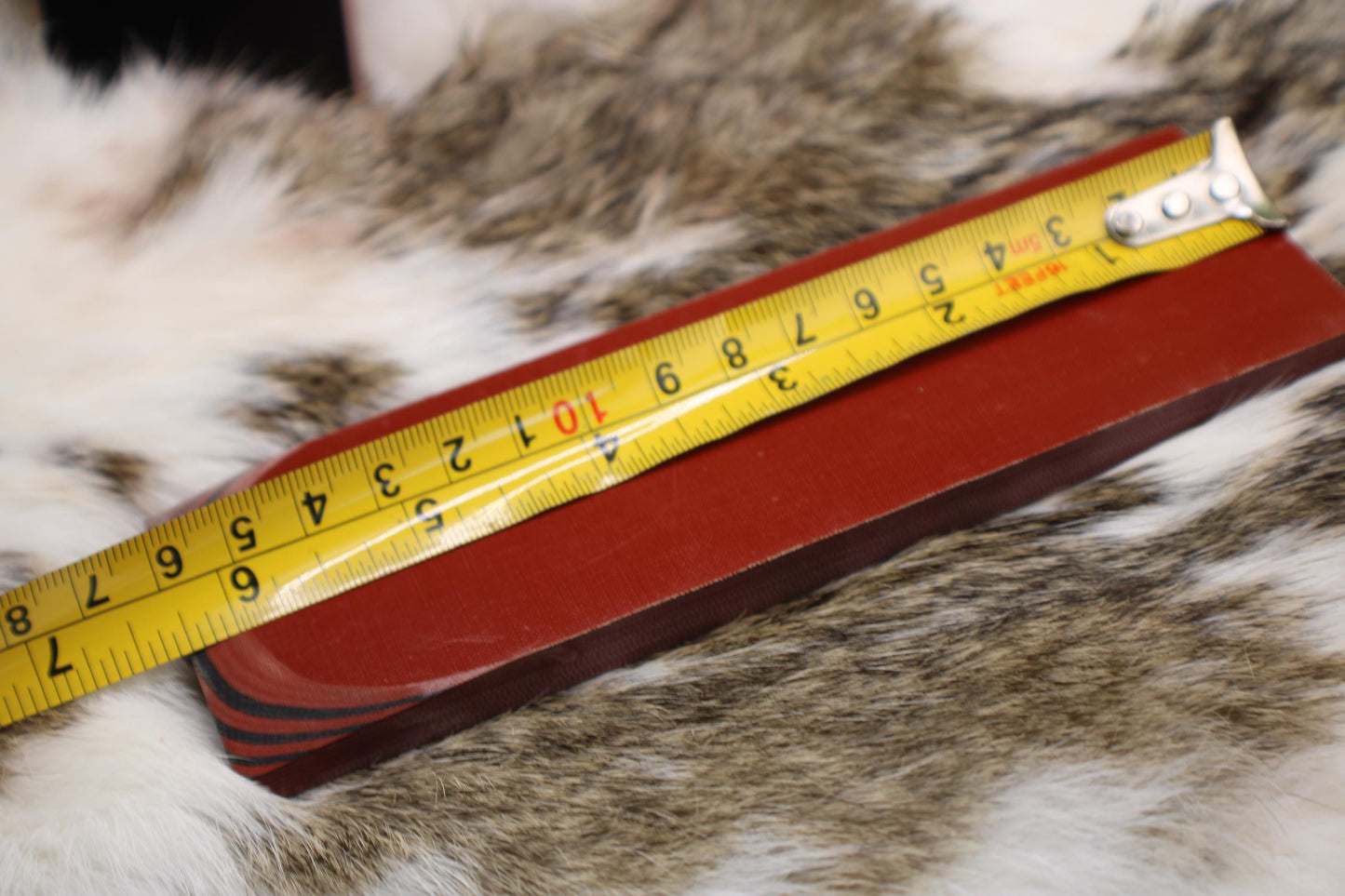Knife Handle Pair black and red micarta approximately 6.25x 2 x .25