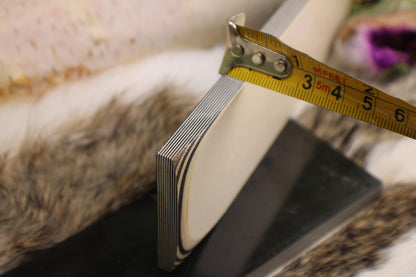 Knife Handle Pair black and white micarta approximately 6.25x 2 x .25