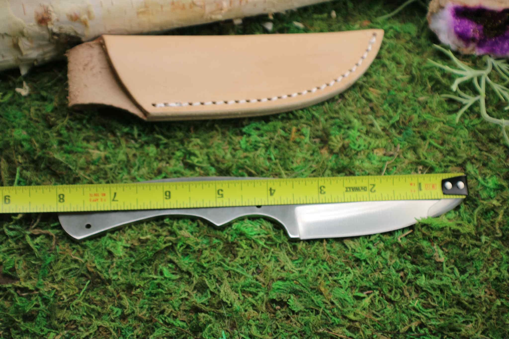 DIY Skinner Knife Making Kit: Harpoon Point 440C Steel Blade & Sheath