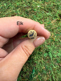 mosaic pin | custom knife making supply | 3/8 x 3 inch | unique elk in the mountains design