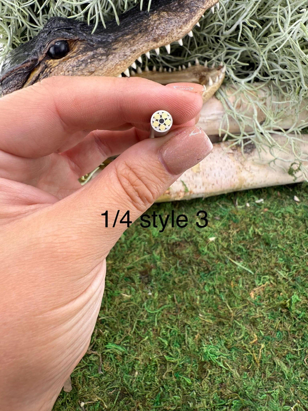 mosaic pin | custom knife making supply | 1/4 x 6 | unique mosaic design style 3