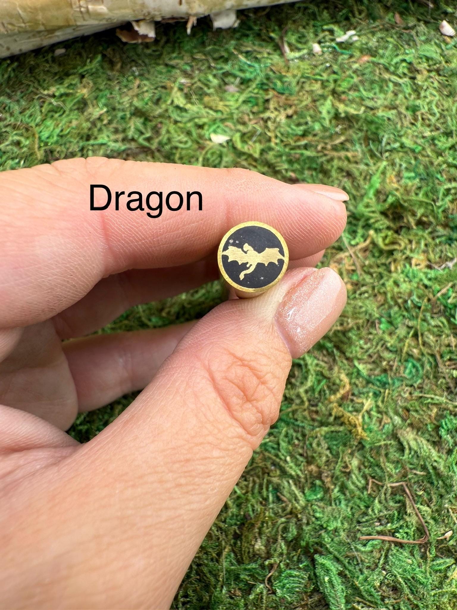 mosaic pin | custom knife making supply | 3/8 x 3 inch | unique flying dragon design