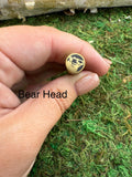 mosaic pin | custom knife making supply | 3/8 x 3 inch | unique bear head design