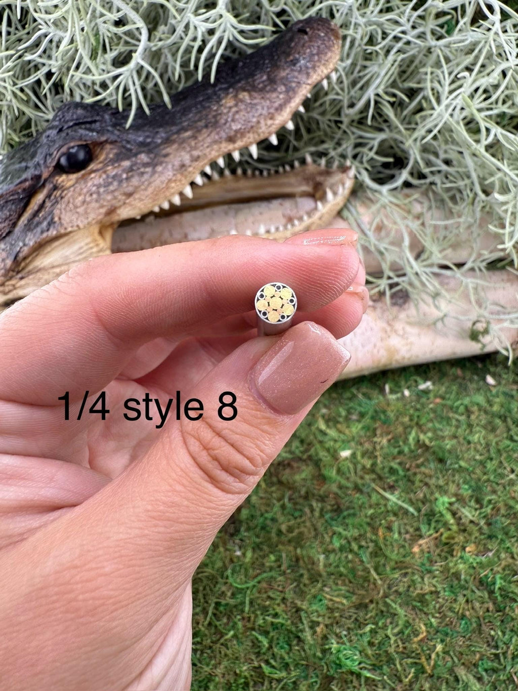 mosaic pin | custom knife making supply | 1/4 x 6 | unique mosaic design style 8