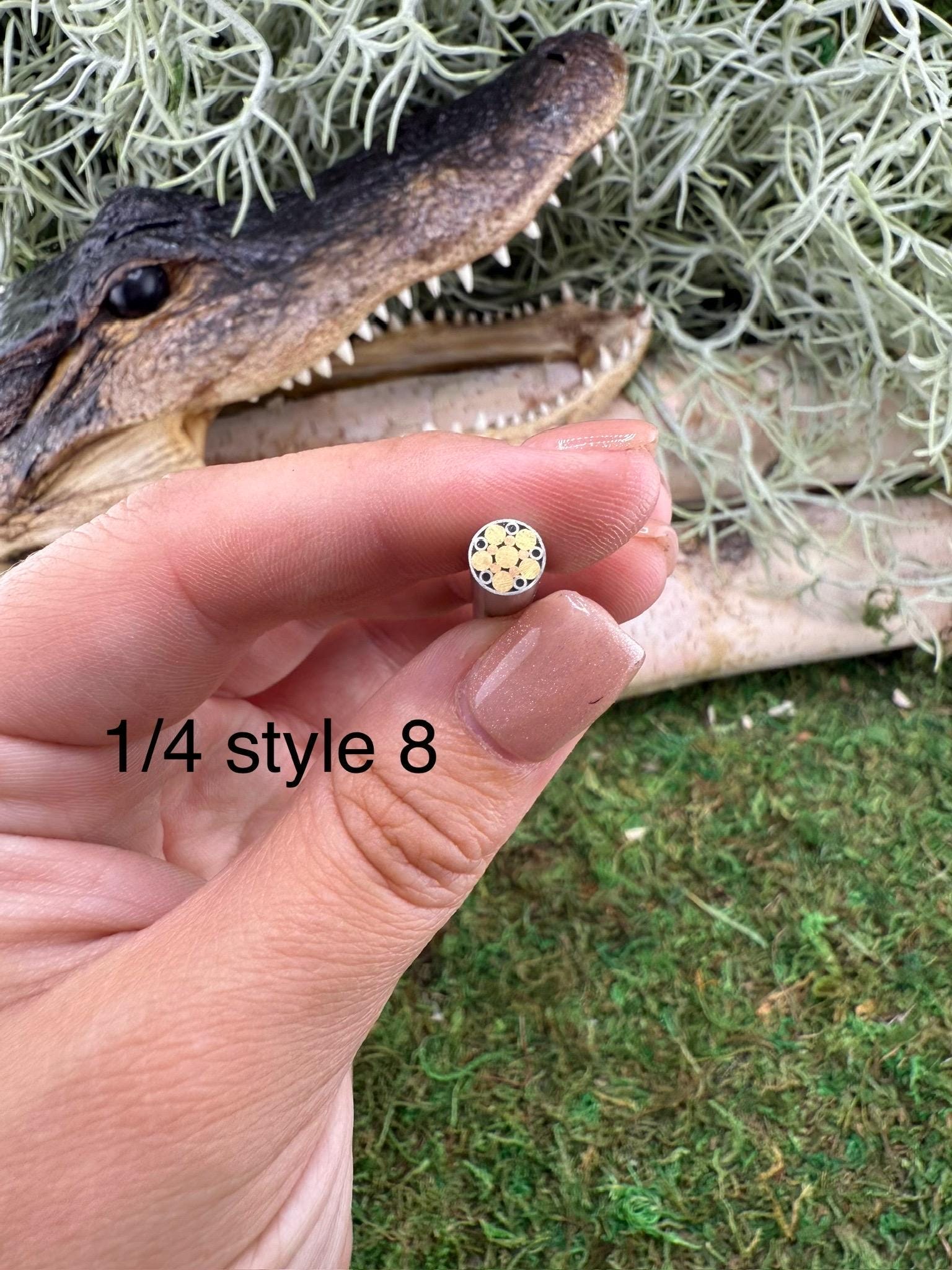 mosaic pin | custom knife making supply | 1/4 x 6 | unique mosaic design style 8