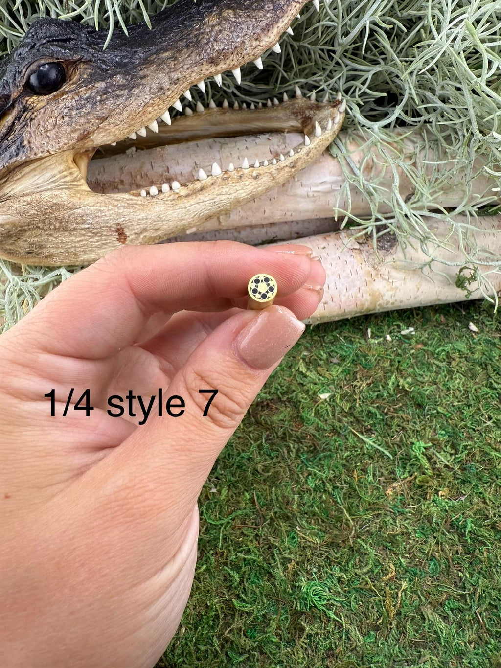 mosaic pin | custom knife making supply | 1/4 x 6 | unique mosaic design style 7