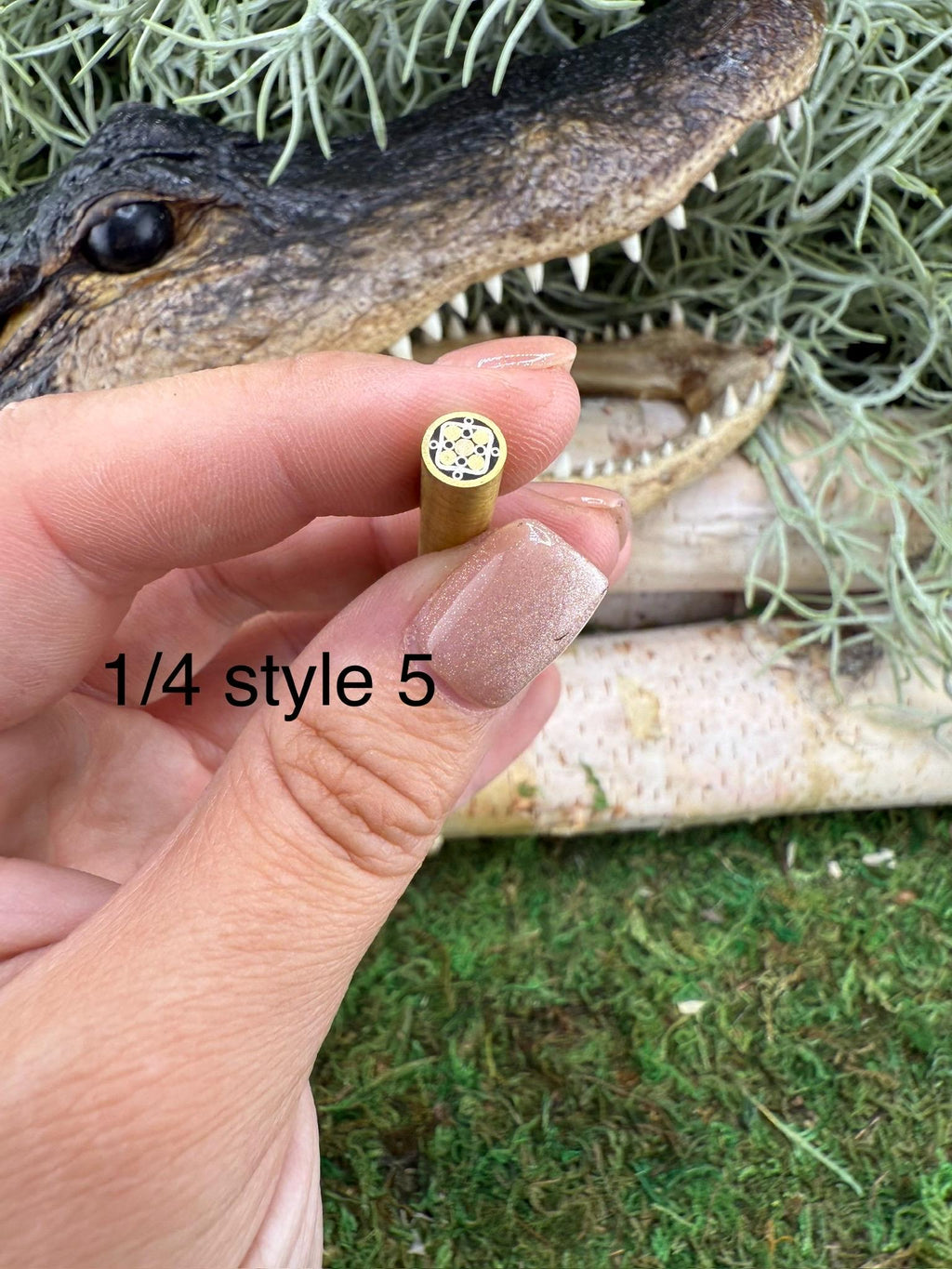 mosaic pin | custom knife making supply | 1/4 x 6 | unique mosaic design style 5
