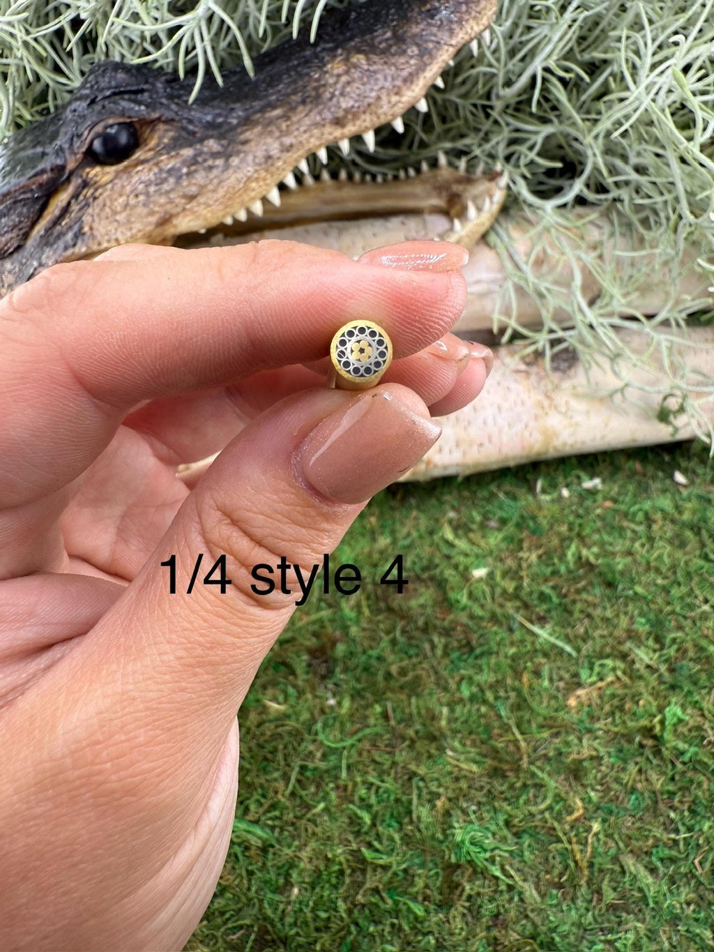 mosaic pin | custom knife making supply | 1/4 x 6 | unique mosaic design style 4