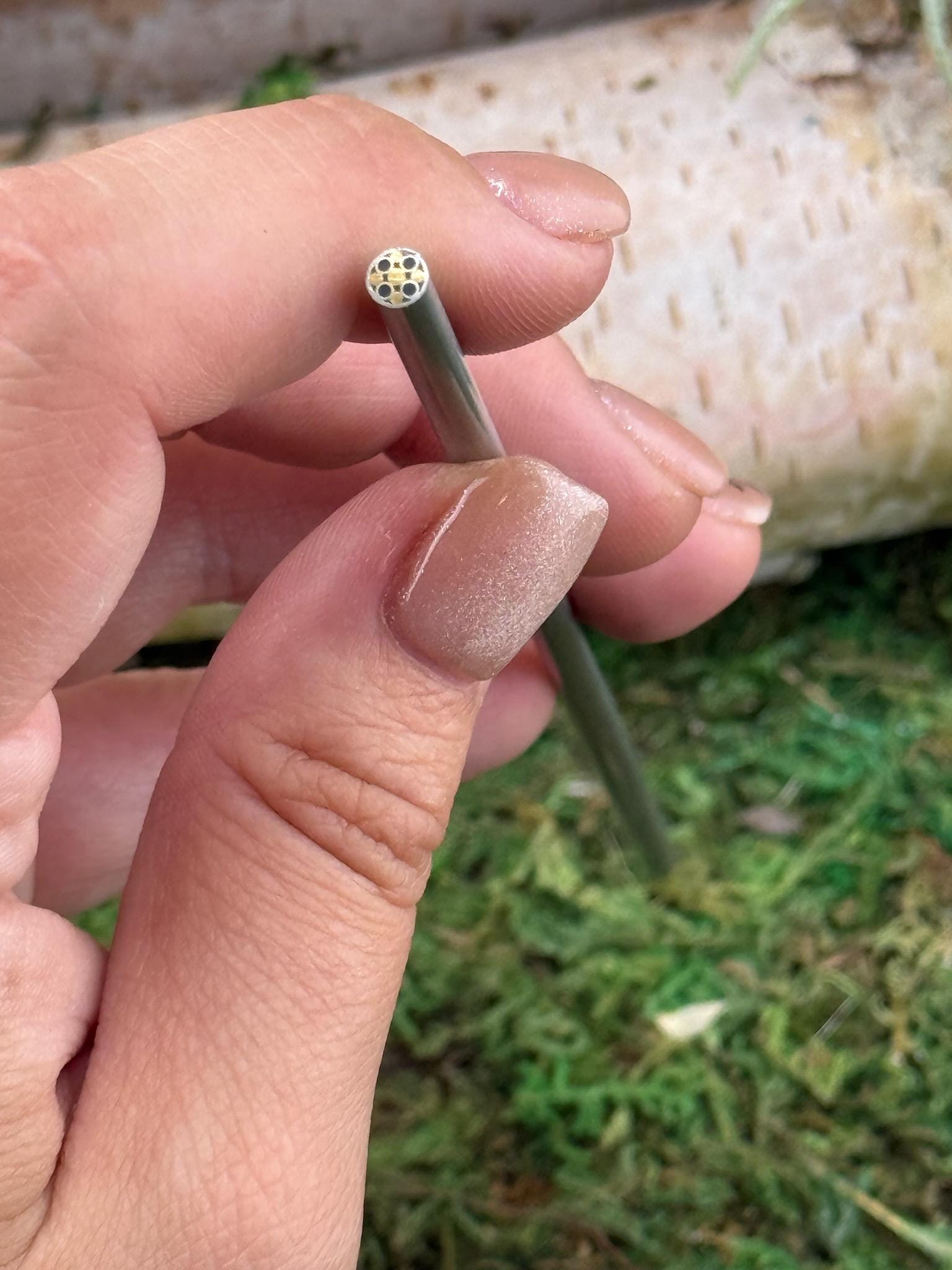 mosaic pin | custom knife making supply | 5/32 x 6 | unique mosaic design style 4