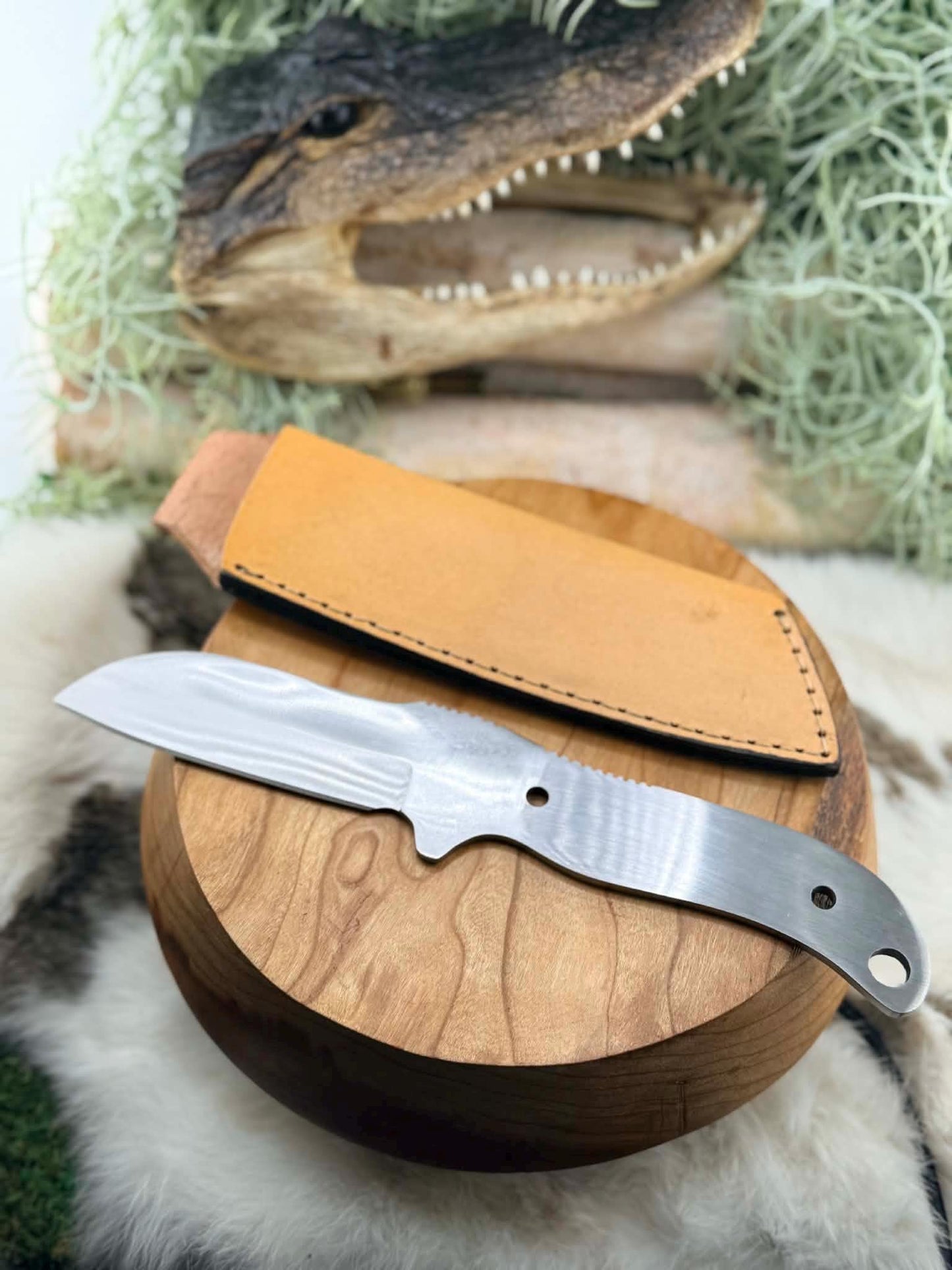 440C Sheepsfoot Fixed Blade Knife Blank - Precision Utility & Bushcraft DIY Kit