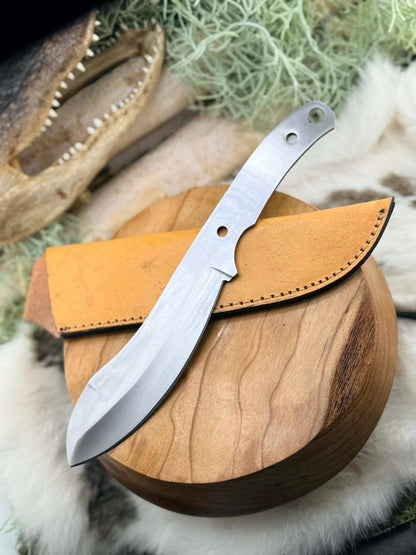 Nessmuk Fixed Blade Knife Blank - 440C Bushcraft Camping Skinner DIY Kit