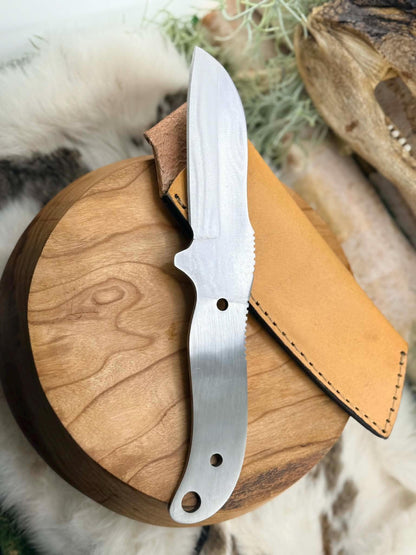 440C Sheepsfoot Fixed Blade Knife Blank - Precision Utility & Bushcraft DIY Kit