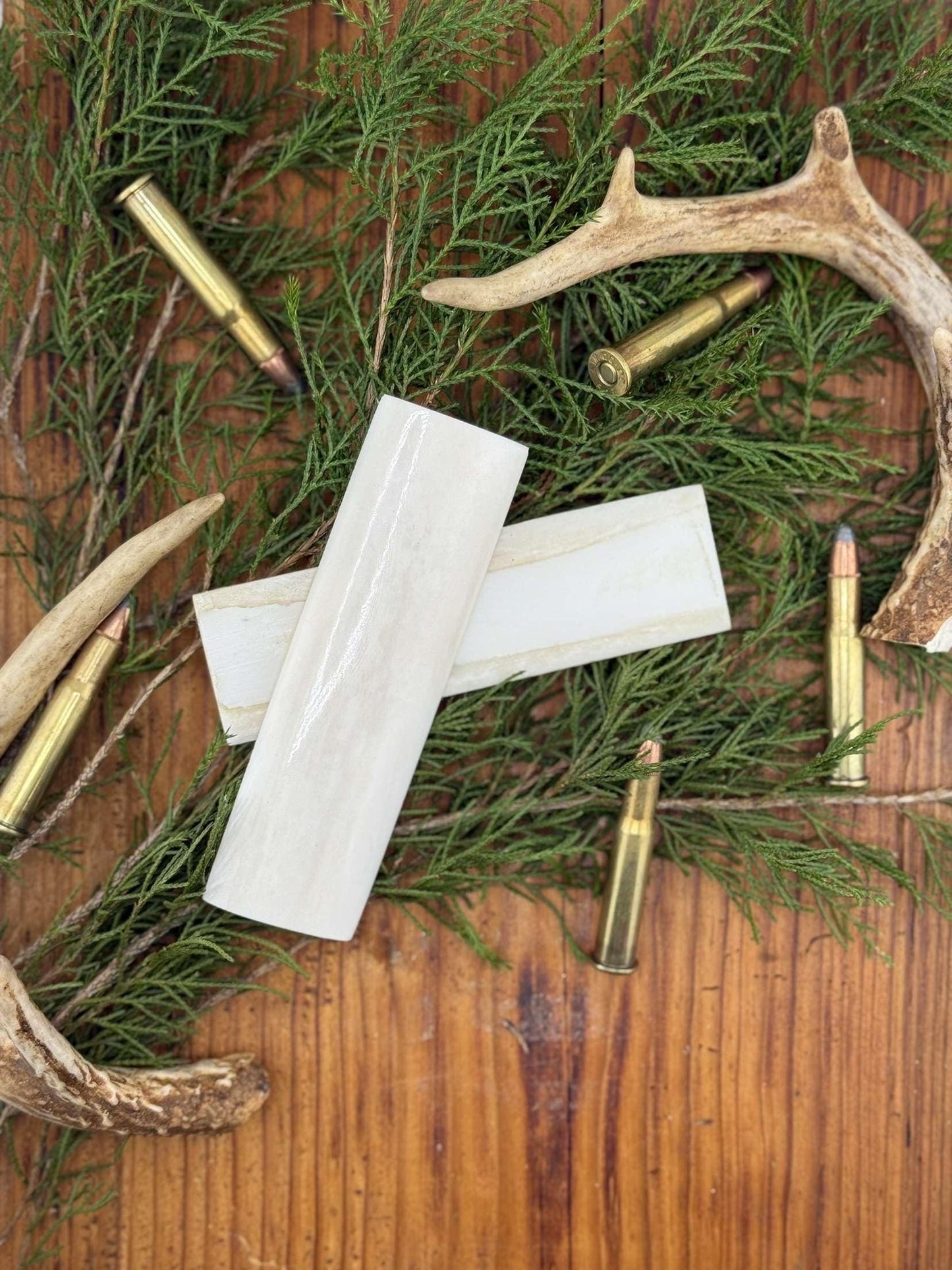 Bleached White Camel Bone Knife Scales - 5" x 1.5" x 1/4" Pair - Ultra Bright Handle Material - For Scrimshaw - Stormwind Knife Supply