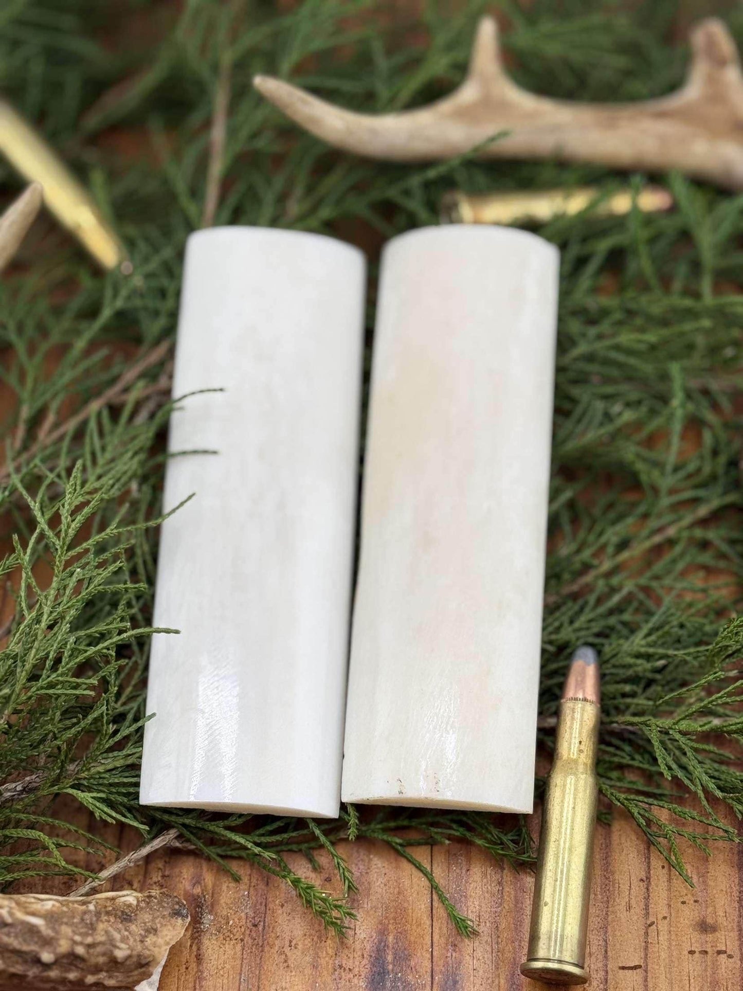 Bleached White Camel Bone Knife Scales - 5" x 1.5" x 1/4" Pair - Ultra Bright Handle Material - For Scrimshaw - Stormwind Knife Supply