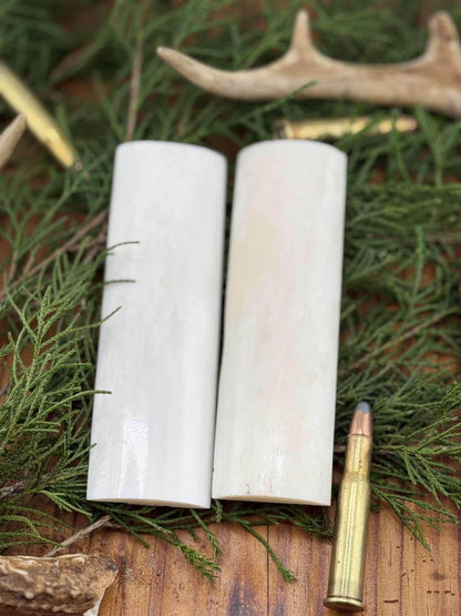 Bleached White Camel Bone Knife Scales - 5" x 1.5" x 1/4" Pair - Ultra Bright Handle Material - For Scrimshaw - Stormwind Knife Supply