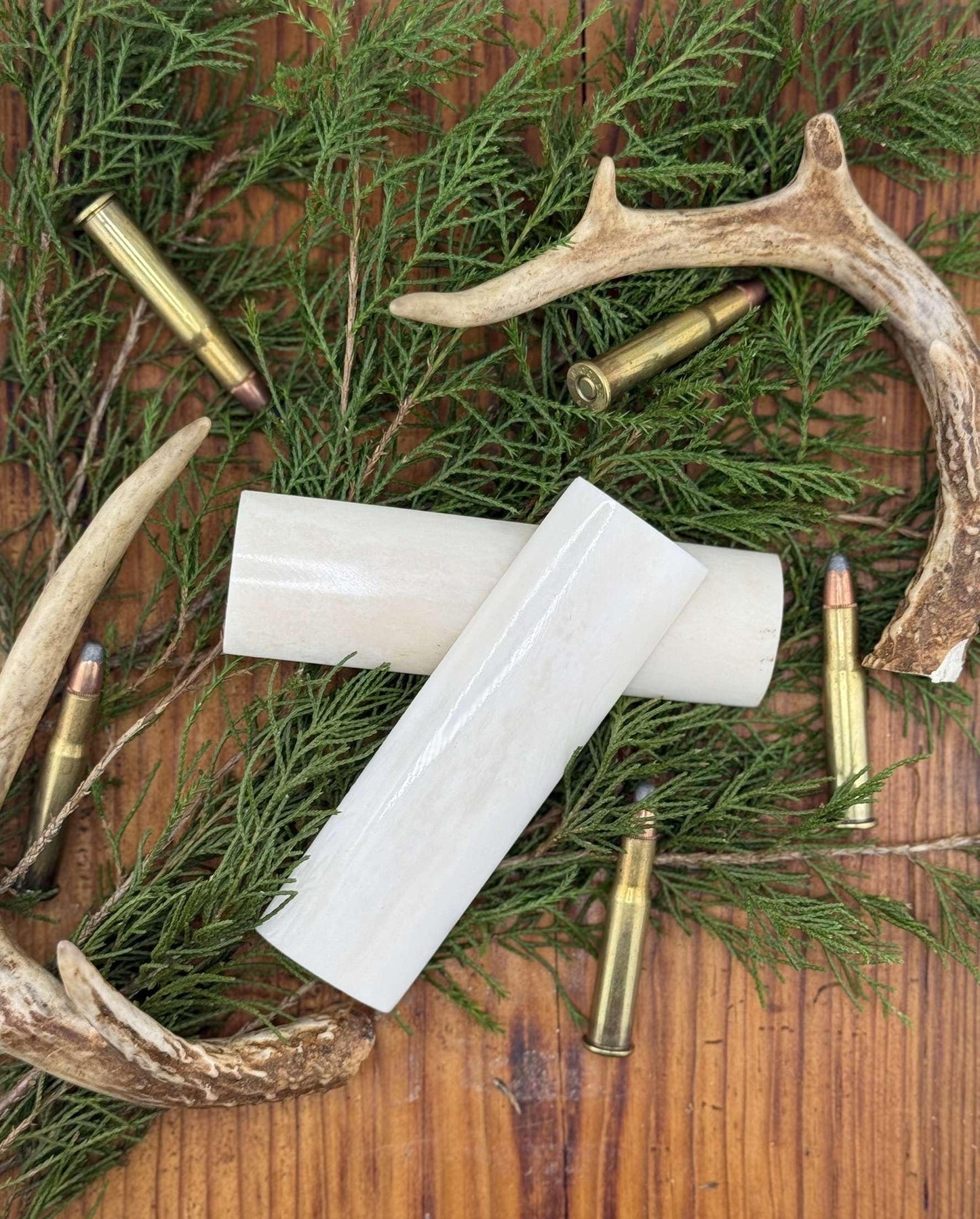 Bleached White Camel Bone Knife Scales - 5" x 1.5" x 1/4" Pair - Ultra Bright Handle Material - For Scrimshaw - Stormwind Knife Supply