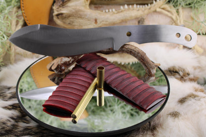 DIY Nesmuk Knife Making Kit10: Camel Bone Scales, Brass Pins, Sheath  Bushcraft Blade Build